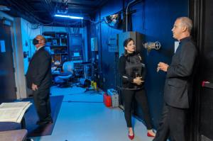 NCS Music Director Designate Carlos Miguel Prieto and NCS Associate Conductor Michelle Di Russo backstage at Meymandi Hall in Raleigh, NC on Sept. 23, 2022.
